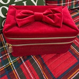 Estée Lauder Red Velvet Bow Cosmetic Bag